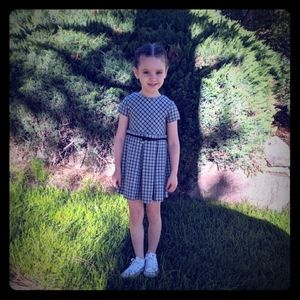 MAYORAL Gray & Navy Blue Dress